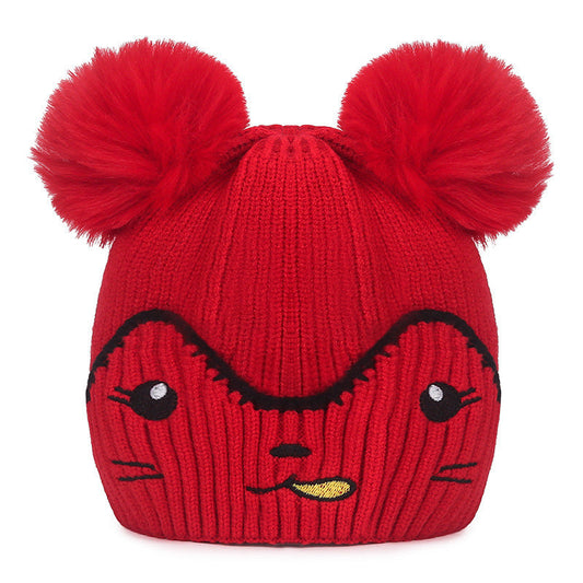 touca infantil com rosto de cachorro bordado