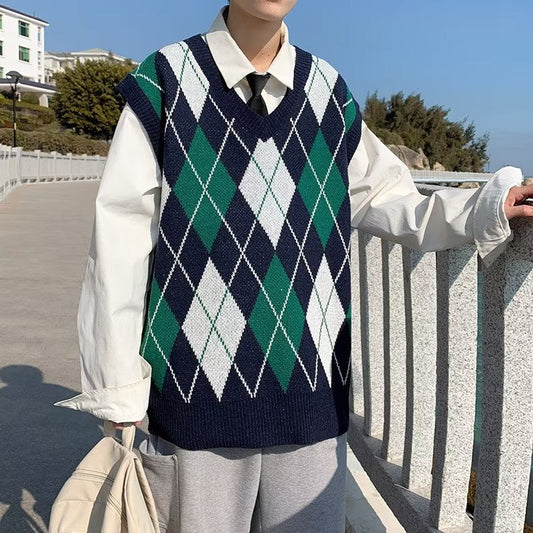 suéter listrado masculino estilo streetwear casal