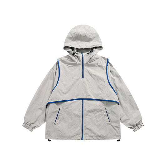 jaqueta corta vento masculina estilo streetwear