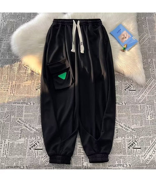 Estilo americano 2023 novas calças soltas casuais masculinas versão coreana calças modernas para todos os jogos verão seção fina caindo sensação calças largas