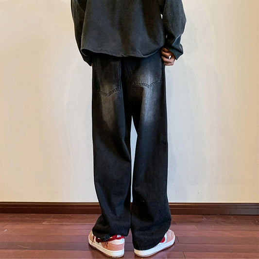 calça jeans casual preta masculina