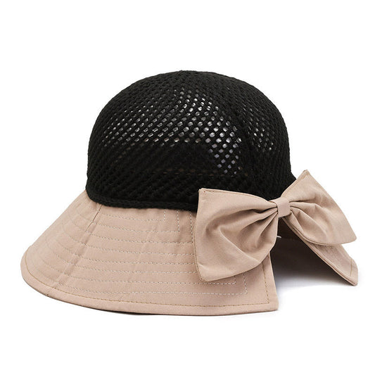 chapeu feminino de malha com laço de borboleta