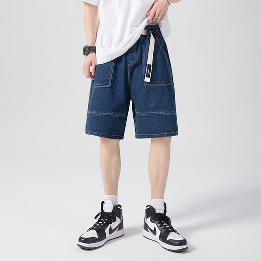 shorts jeans com remendas