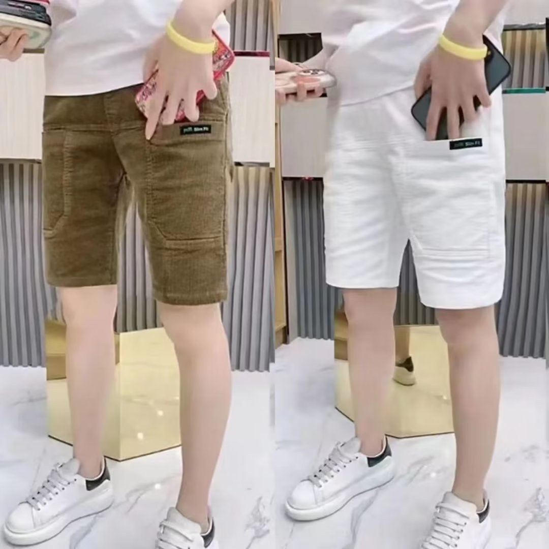 Shorts masculino de verão fino de veludo
