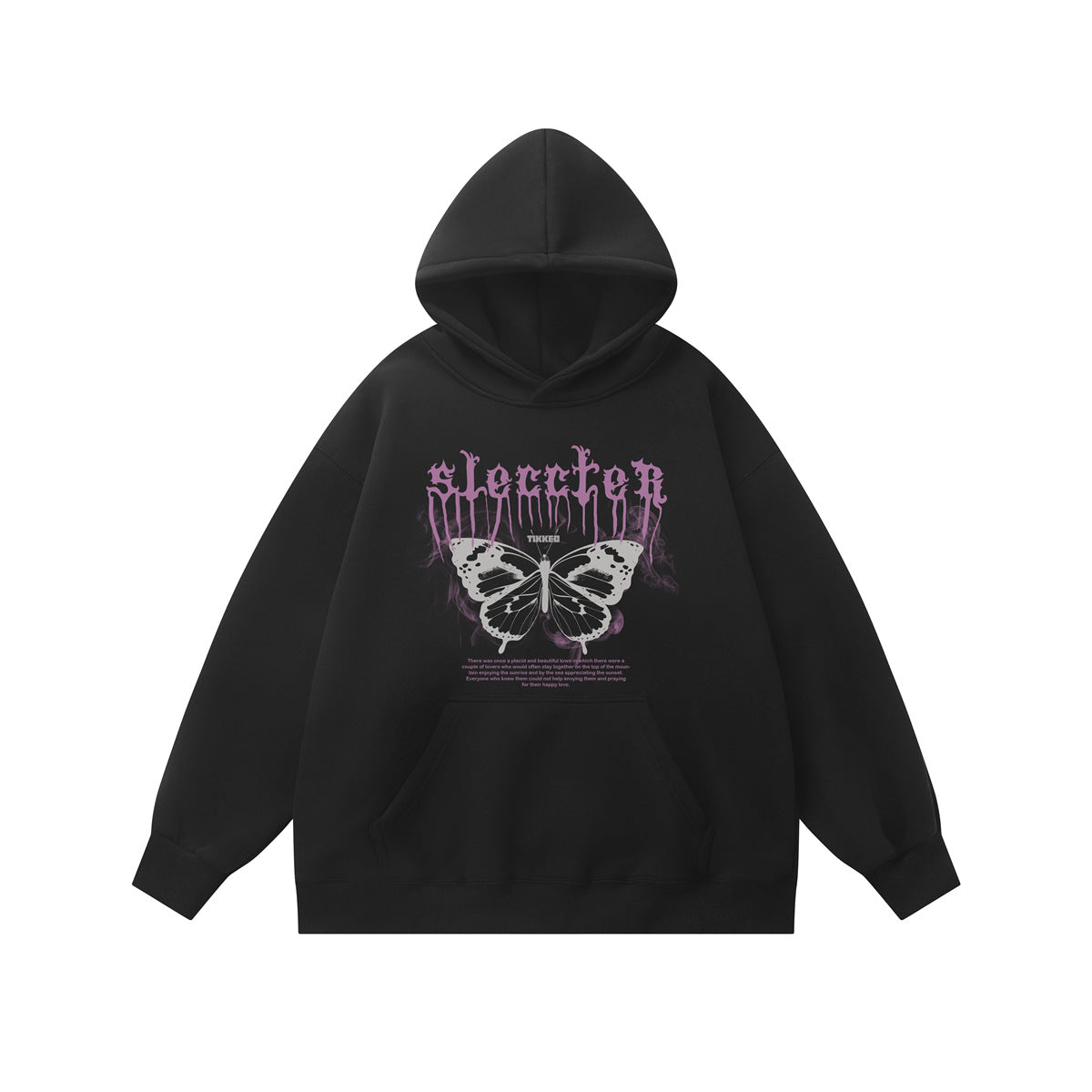 moletom masculino com borboleta estampada estilo high street