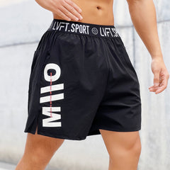 shorts masculinos de fitness de verão americano