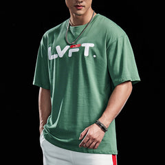 camiseta de manga curta masculino na moda fitness