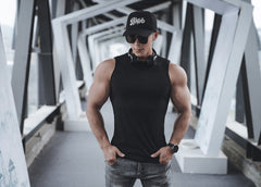 regata de musculação masculino de verão respiravel