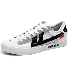 sapato de sola reta com cadarço estilo hip hop bordado