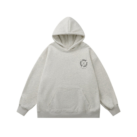 moletom largo de Veludo masculino com capuz