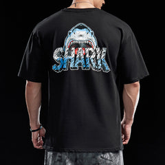 camiseta de manga curta LVFT de manga curta masculina fitness casual solto