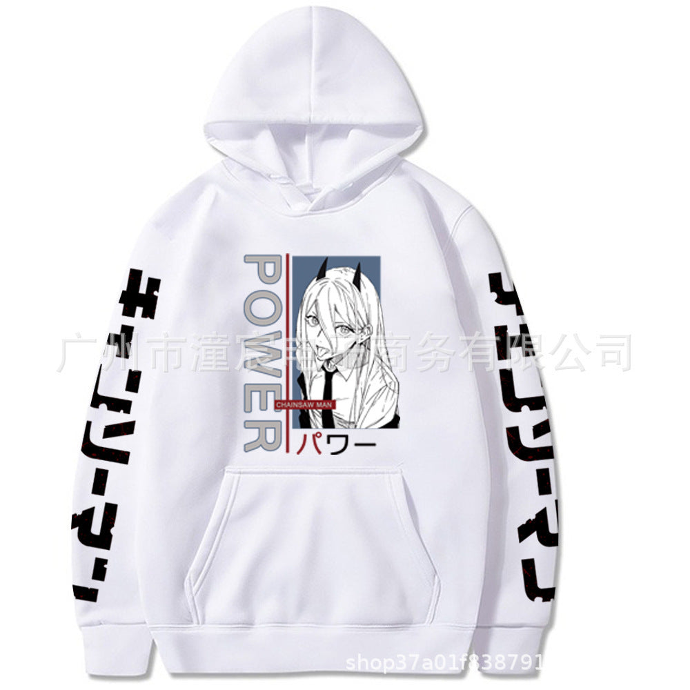 moletom com touca da Power do anime Chainsaw Man