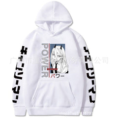 moletom com touca da Power do anime Chainsaw Man