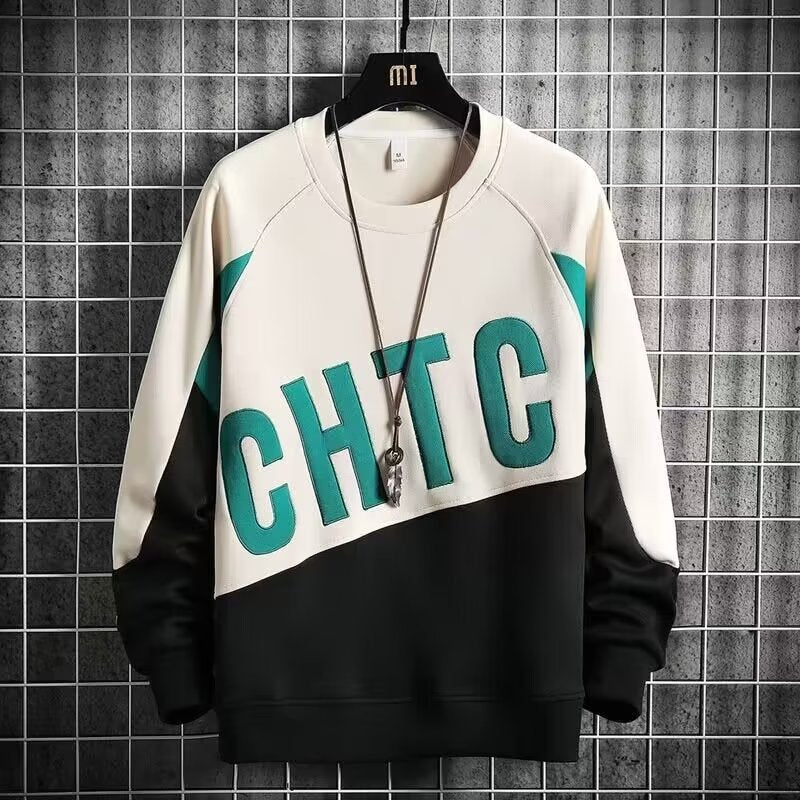 moletom largo masculino com cor gradiente streetwear