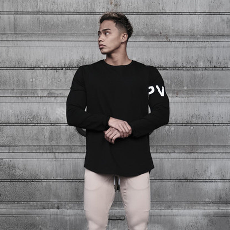 camiseta de manga comprida muscular fitness