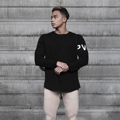 camiseta de manga comprida muscular fitness