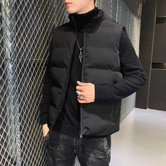 colete de algodão com ziper estilo high street