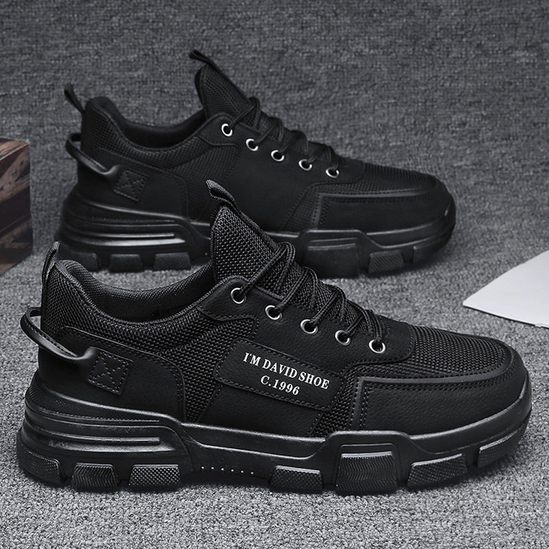 sapatos masculinos ao ar livre antiderrapante leve trabalho resistente ao desgaste preto tendência 2023 esportes casual respirável seguro de trabalho