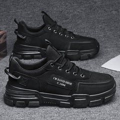 sapatos masculinos ao ar livre antiderrapante leve trabalho resistente ao desgaste preto tendência 2023 esportes casual respirável seguro de trabalho