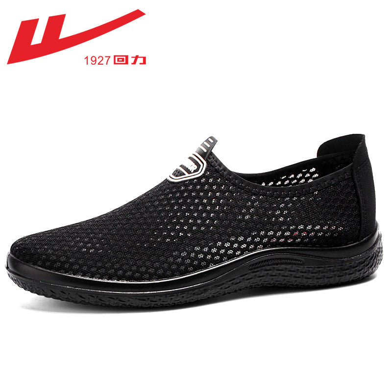 sapato esportivo respiravel de malha e sem cadarço