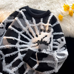 moletom estilo streetwear com teia bordada de algodão