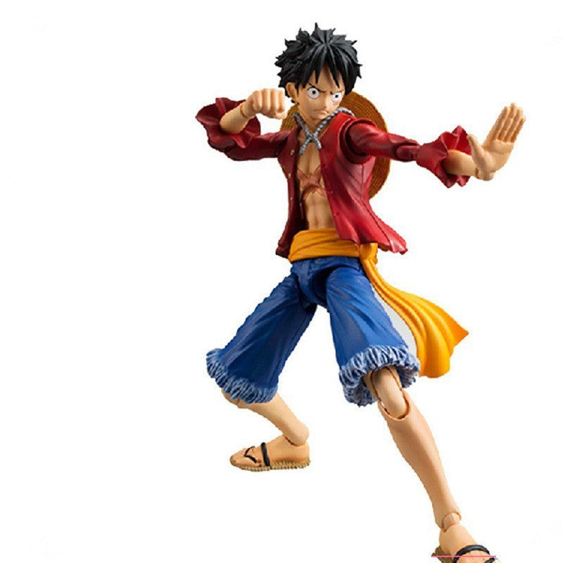 Action Figure do chápeu de palha Luffy anime One piece com movimento
