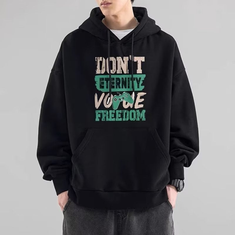 moletom masculino estilo high street com estampa