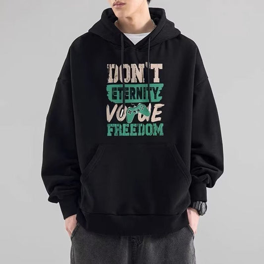 moletom masculino estilo high street com estampa