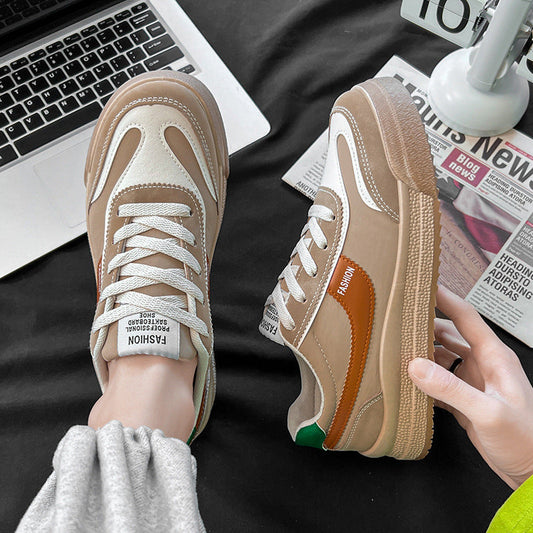 sapatos esportivos de sola reta estilo streetwear