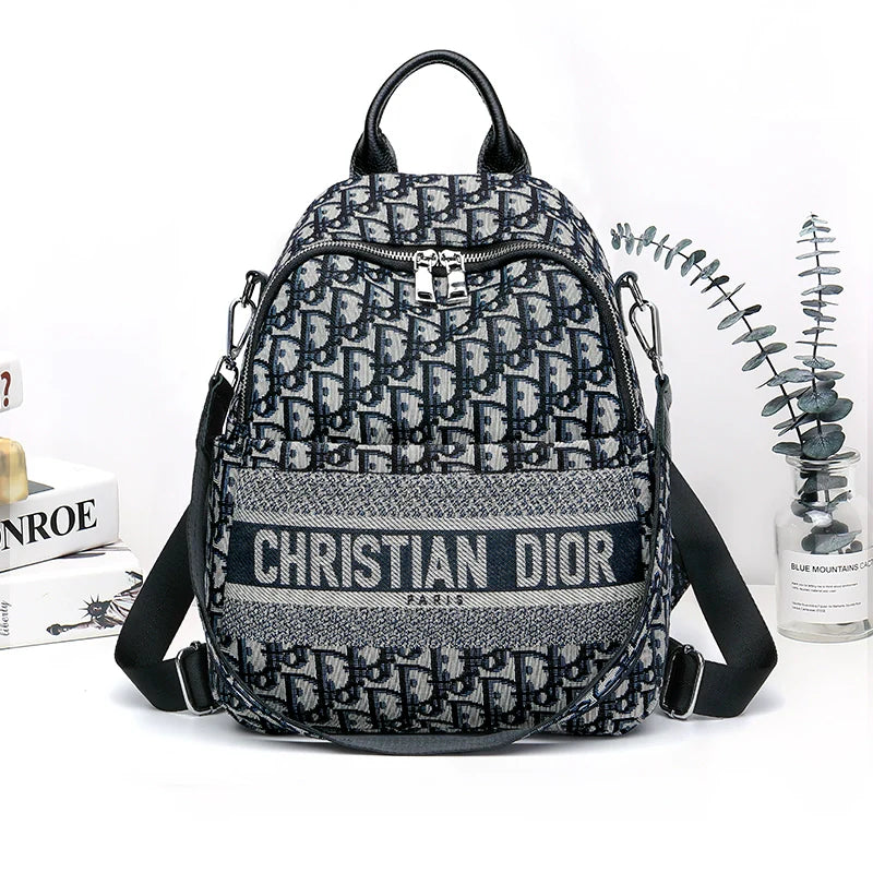 Super Tendência: Mochila Oxford Feminina de Alta Capacidade à Prova d'Água com Letras - Lançamento 2023