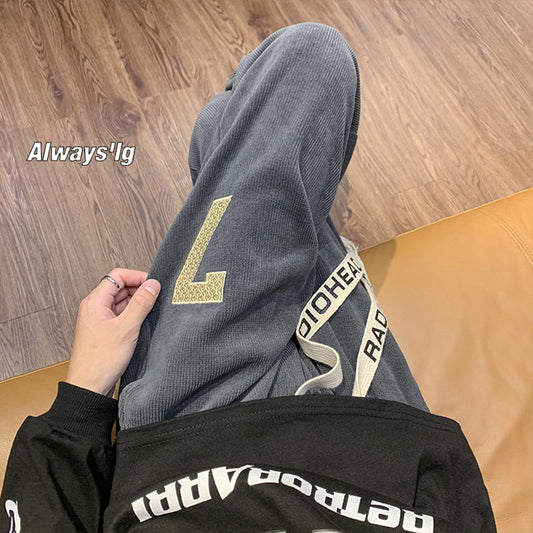 calça larga com 7 estampado vintage