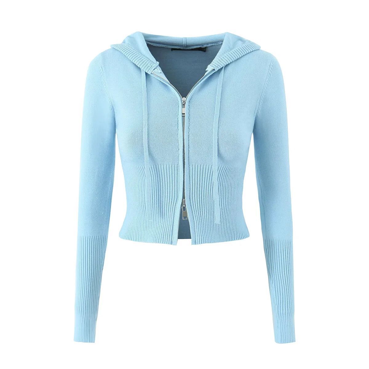 blusa de ziper e calça de algodão estilo streetwear