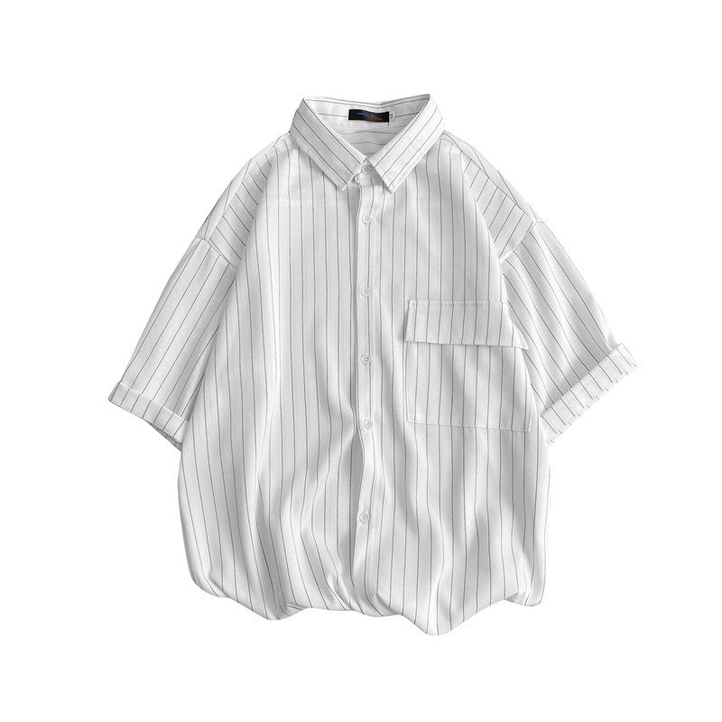 Camisa masculina verão estilo hong kong