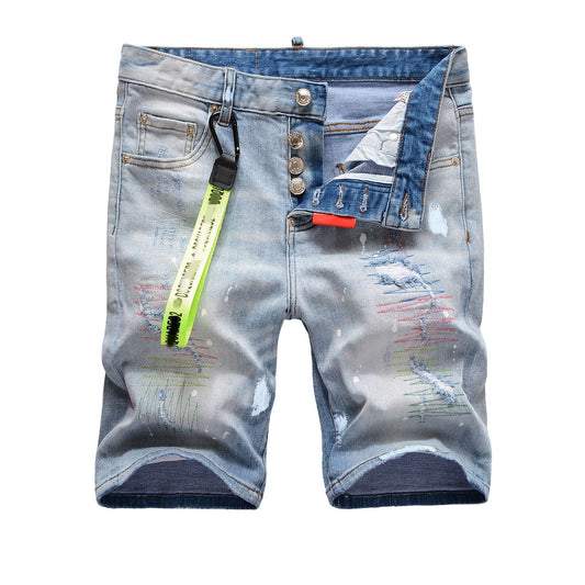 shorts jeans claro com remenda