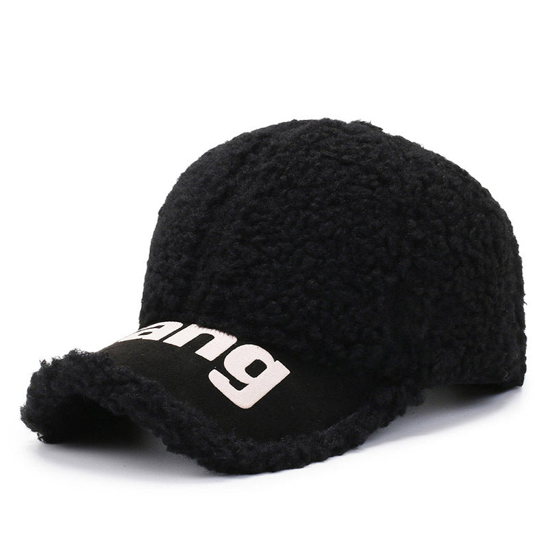 boné de beisebol feminino outono e invernode moda simples versão coreana do boné de inverno casual de lã para todos os jogos ao ar livre