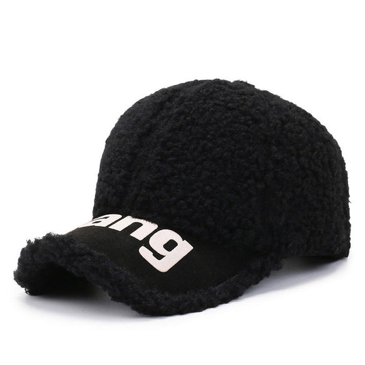 boné de beisebol feminino outono e invernode moda simples versão coreana do boné de inverno casual de lã para todos os jogos ao ar livre