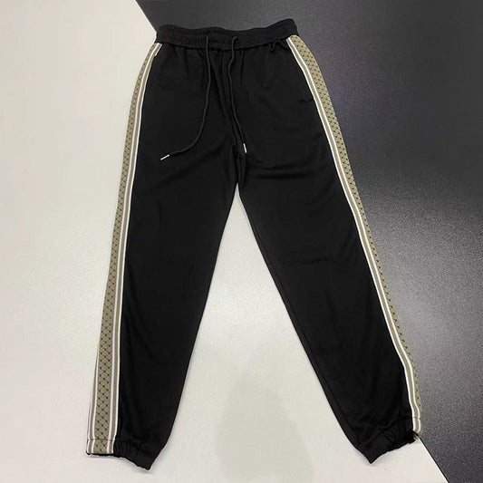 calça de moletom masculina com listra do lado high street