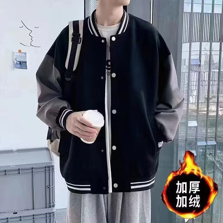 jaqueta de baseball masculina estilo americano