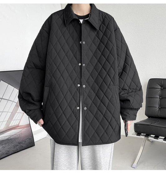 casaco de algodão masculino listrado high street