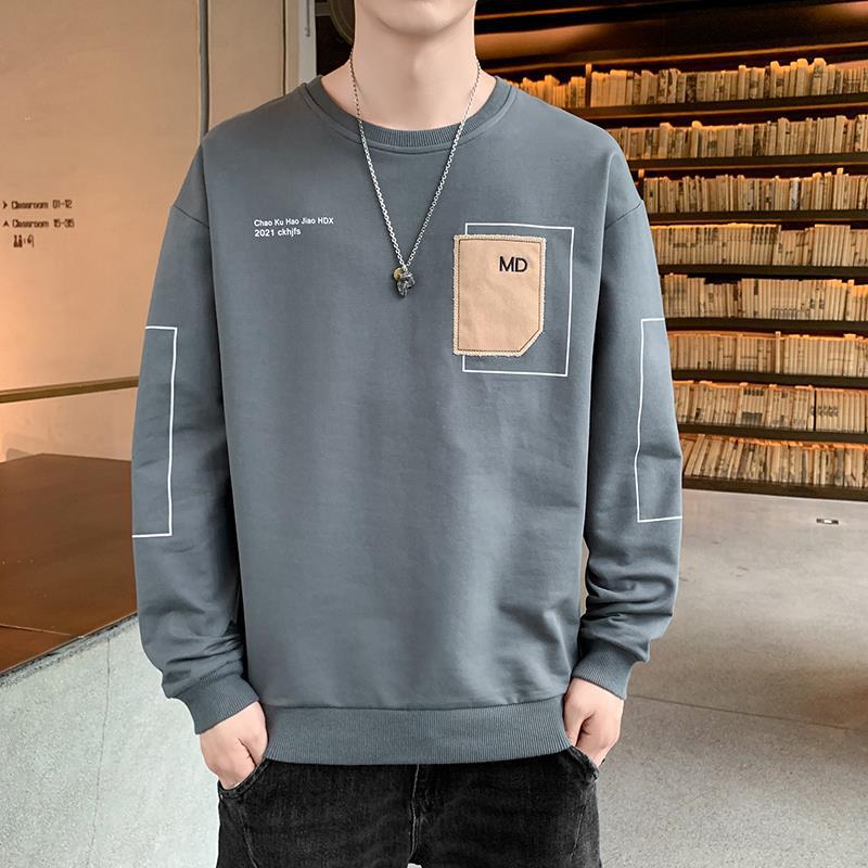 camisa de manga comprida masculina com detalhes desenhados