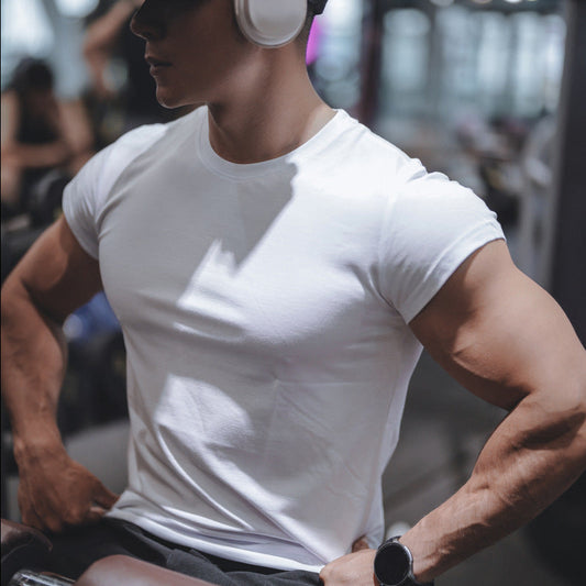 camiseta respirável elástico estilo fitness