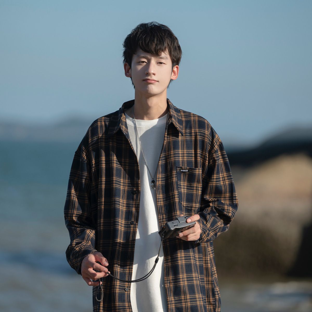 camisa de manga comprida listrada high street