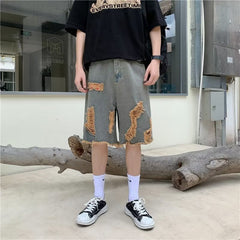 Jeans rasgados retrô