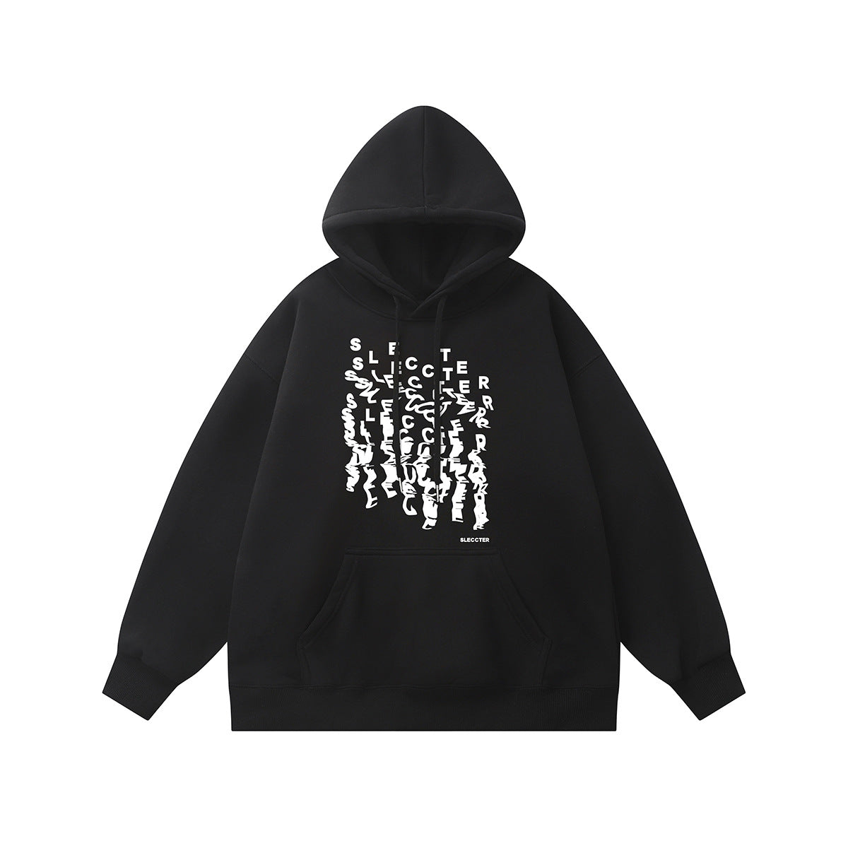 moletom largo feminino com escritas estampadas estilo high street