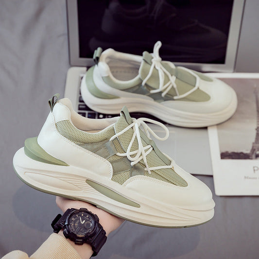 sapatos esportivo antiderrapantes de sola grossa respirável