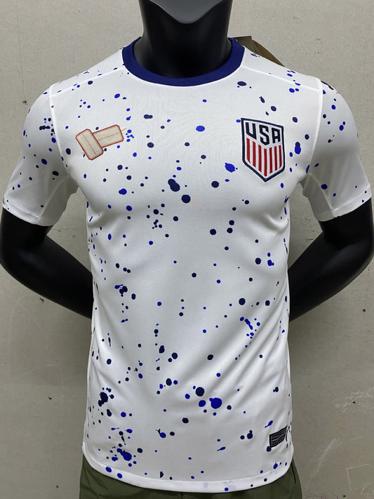 camisa de time de futebol da seleção Estados Unidos branca modelo tailandes