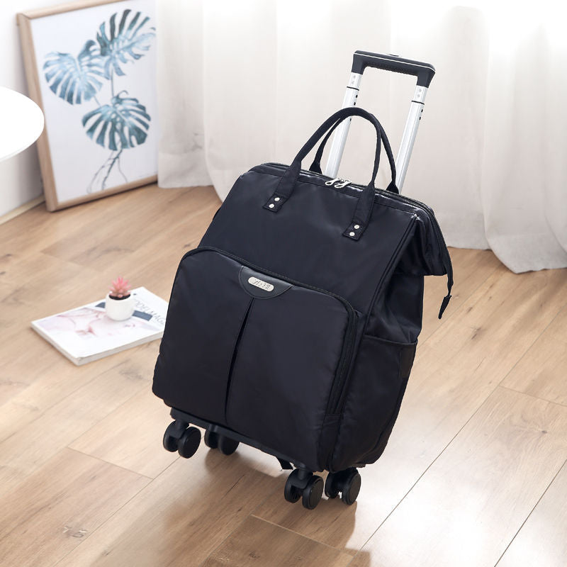 Mochila de Rodinhas Dobrável à Prova d'Água para Viagem: Estilo Popular para Turismo, Viagens de Negócios e Embarque Leve e Versátil