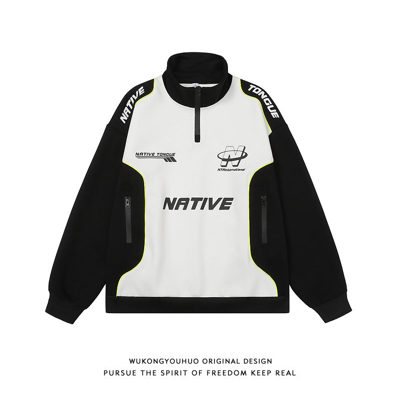 jaqueta esportiva de motoqueiro high street