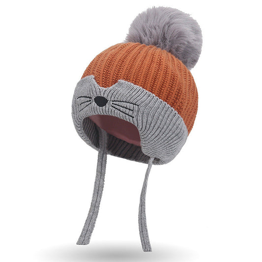 touca infantil com aparencia de gatinho fofo