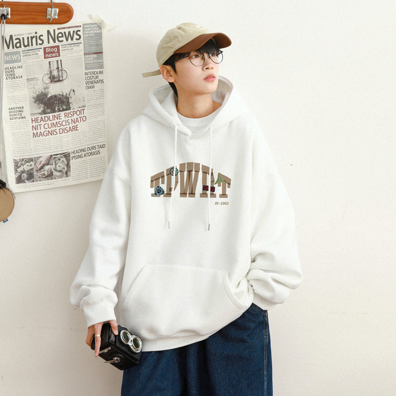 moletom largo masculino com estampa na frente